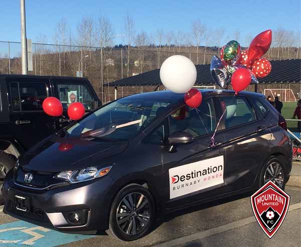 Honda Car with balloons